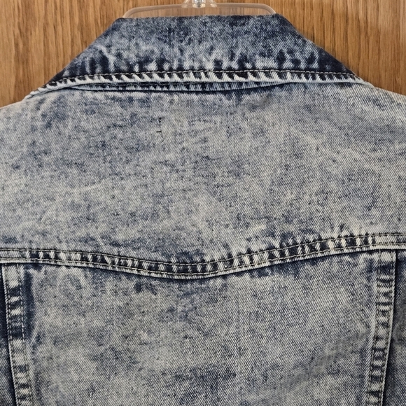 Ranbeeri Blue Stone Wash Denim Jacket 4 Pocket Button Snap Front Women’s M - Picture 6 of 14
